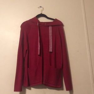 Dark Pink Pullover Sweater